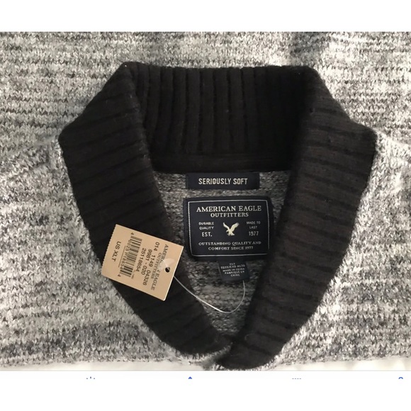 American Eagle Mens Knit Jacket Baseball Jacket - Picture 4 of 10